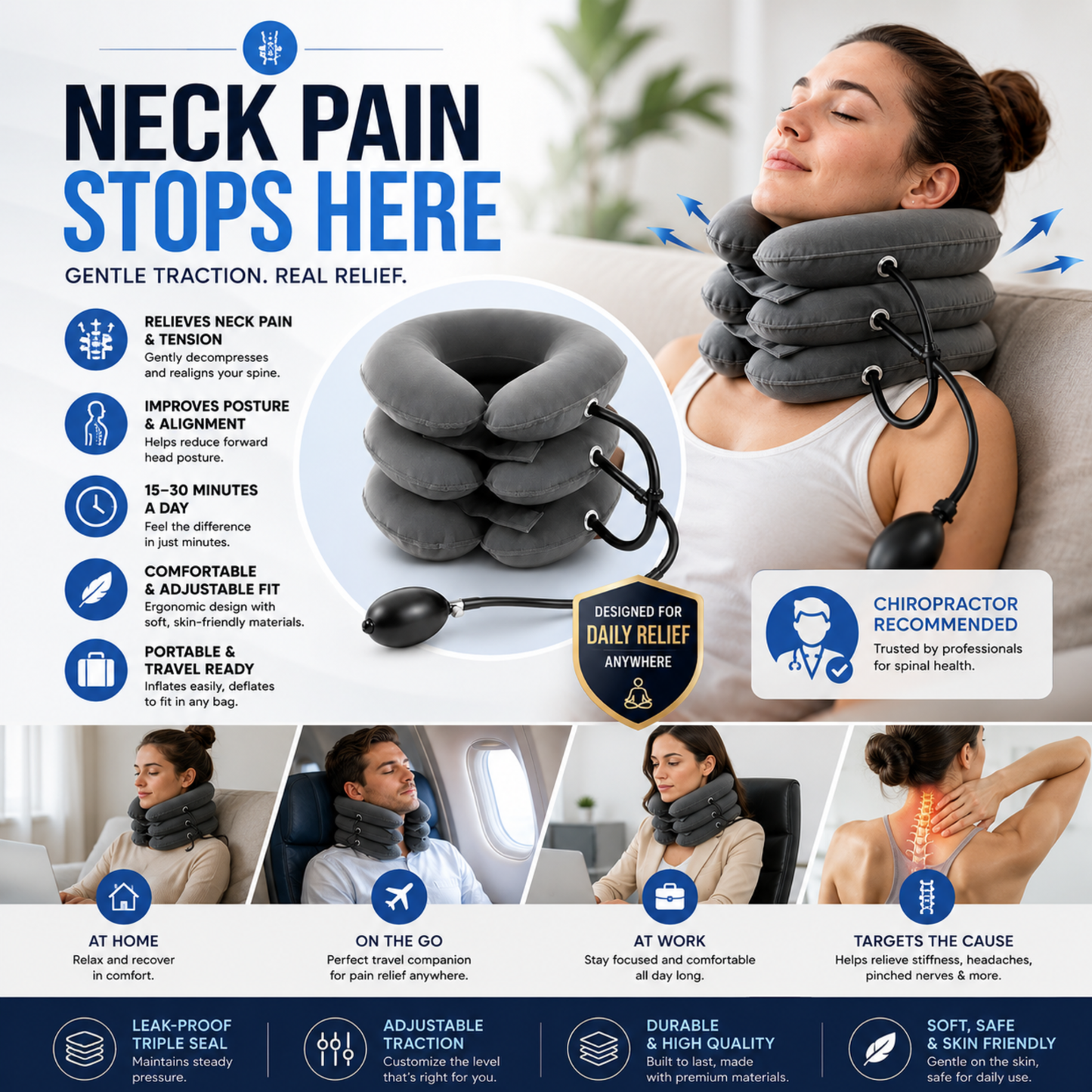 Inflatable Cervical Traction Device